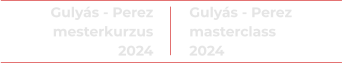 Gulys - Perez mesterkurzus 2024 Gulys - Perez masterclass 2024